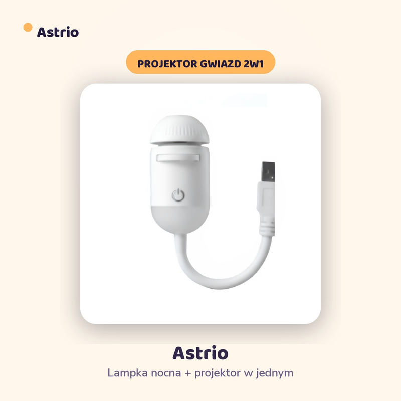 Astrio Projektor Gwiazd 2w1 – Pakiet Start (3 slajdy)
