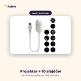 Astrio Projektor Gwiazd 2w1 – Pakiet Rodzinny (10 slajdów)