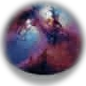 Colourful nebula projection